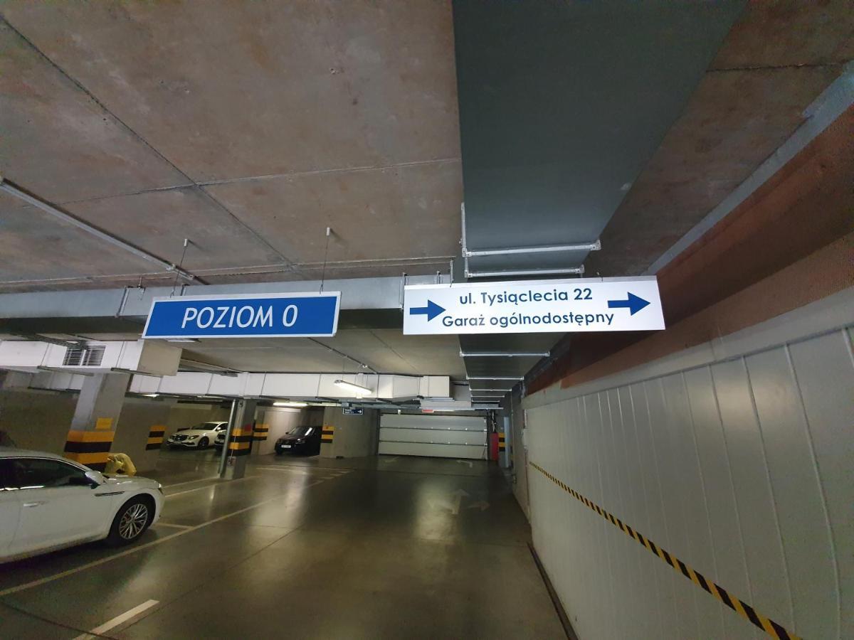 Apartament Wsrod 1000Cy Swiatel - Z Parkingiem W Hali Garazowej- Duzy Balkon Z Lezakami - Piekny Widok Noca Na Panorame Tysiaclecia Katowice Extérieur photo